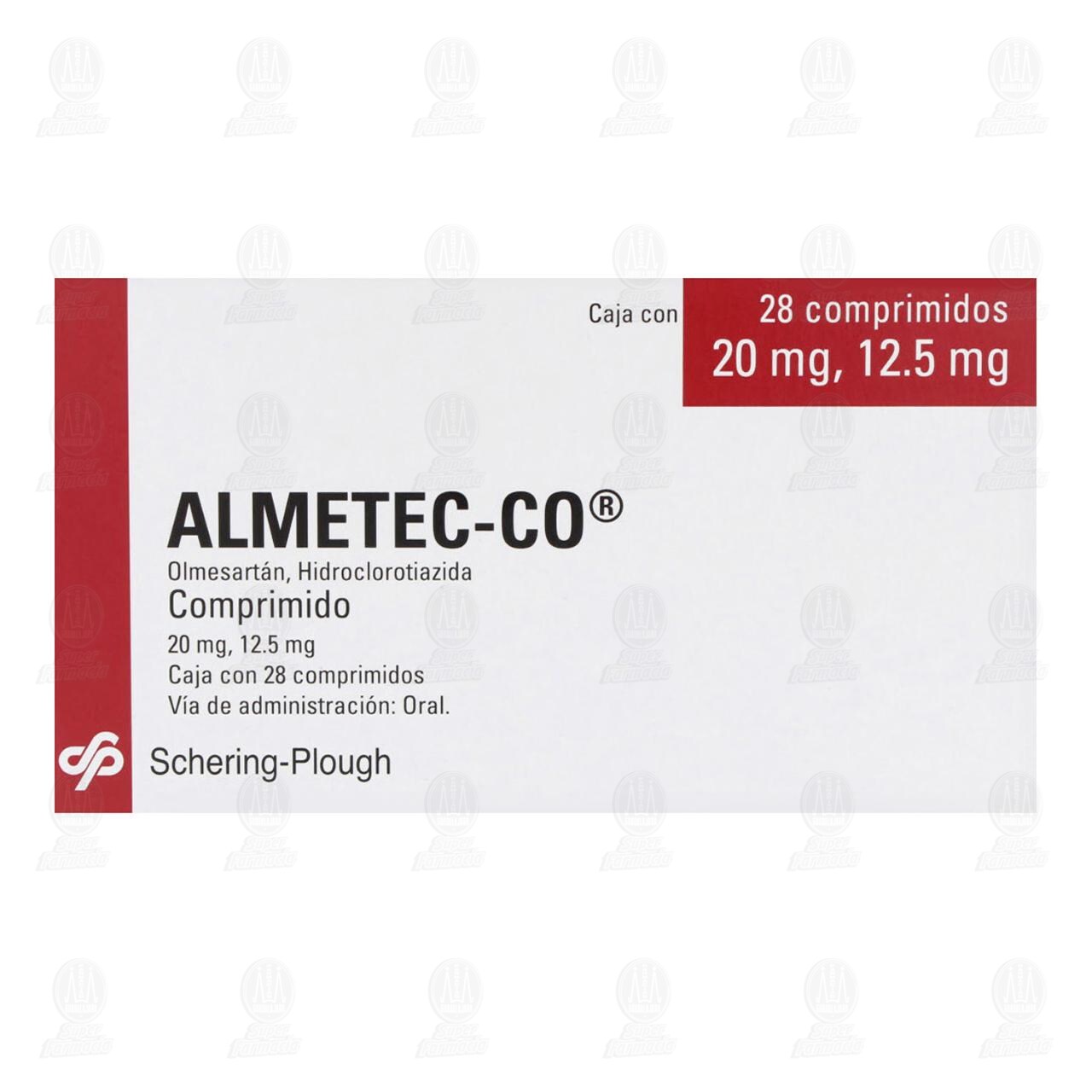 Almetec-CO 20mg/12.5mg, 28 Comprimidos. image number 1