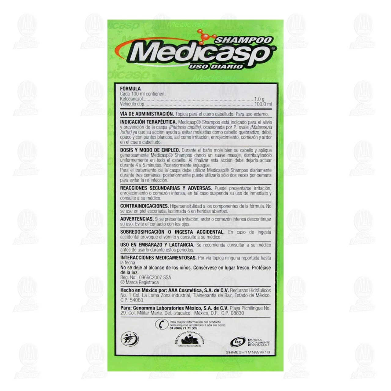 Medicasp Shampoo, 130 ml. image number 2