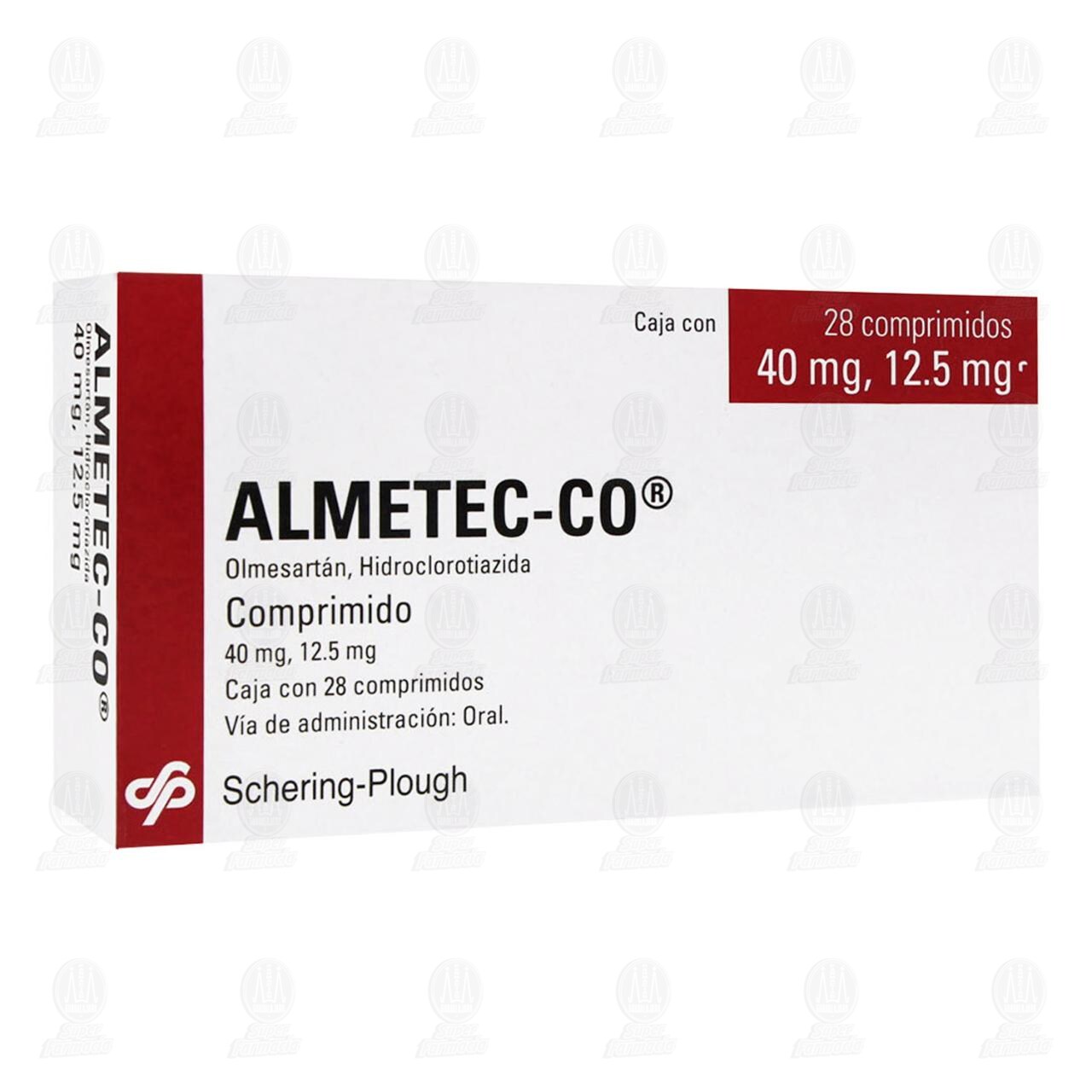 Almetec-CO 40mg/12.5mg, 28 Comprimidos. image number 0