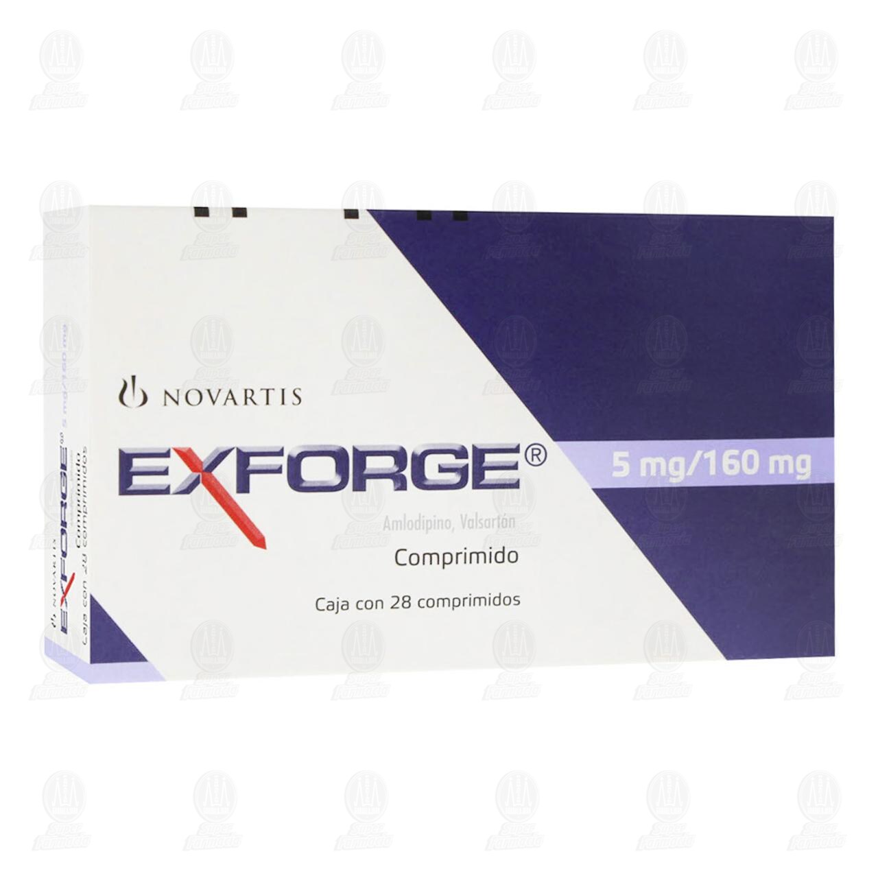 Exforge 5mg/160mg, 28 Comprimidos.