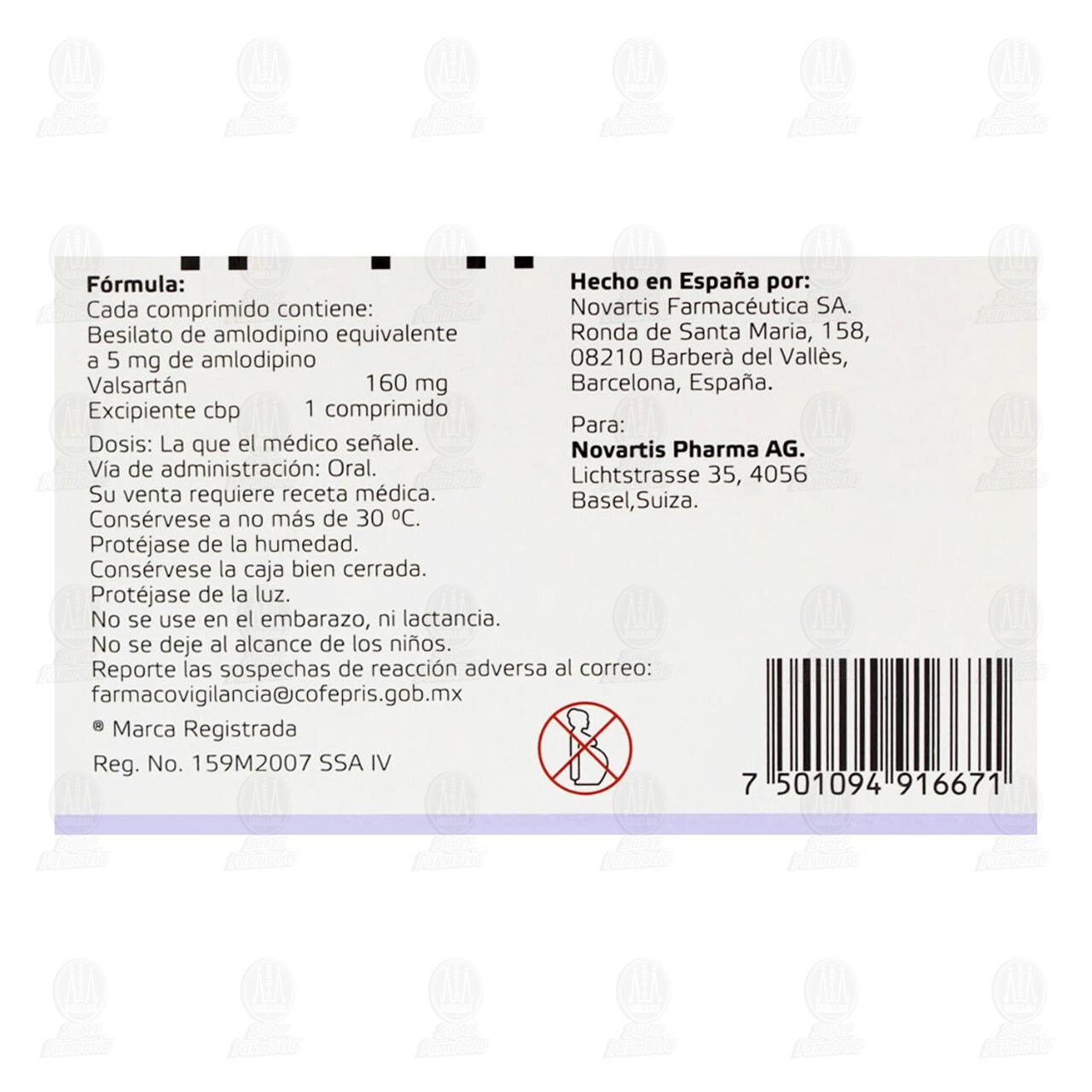 Exforge 5mg/160mg, 28 Comprimidos. image number 2