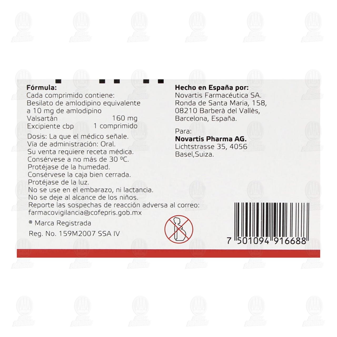 Exforge 10mg/160mg, 28 Comprimidos. image number 2