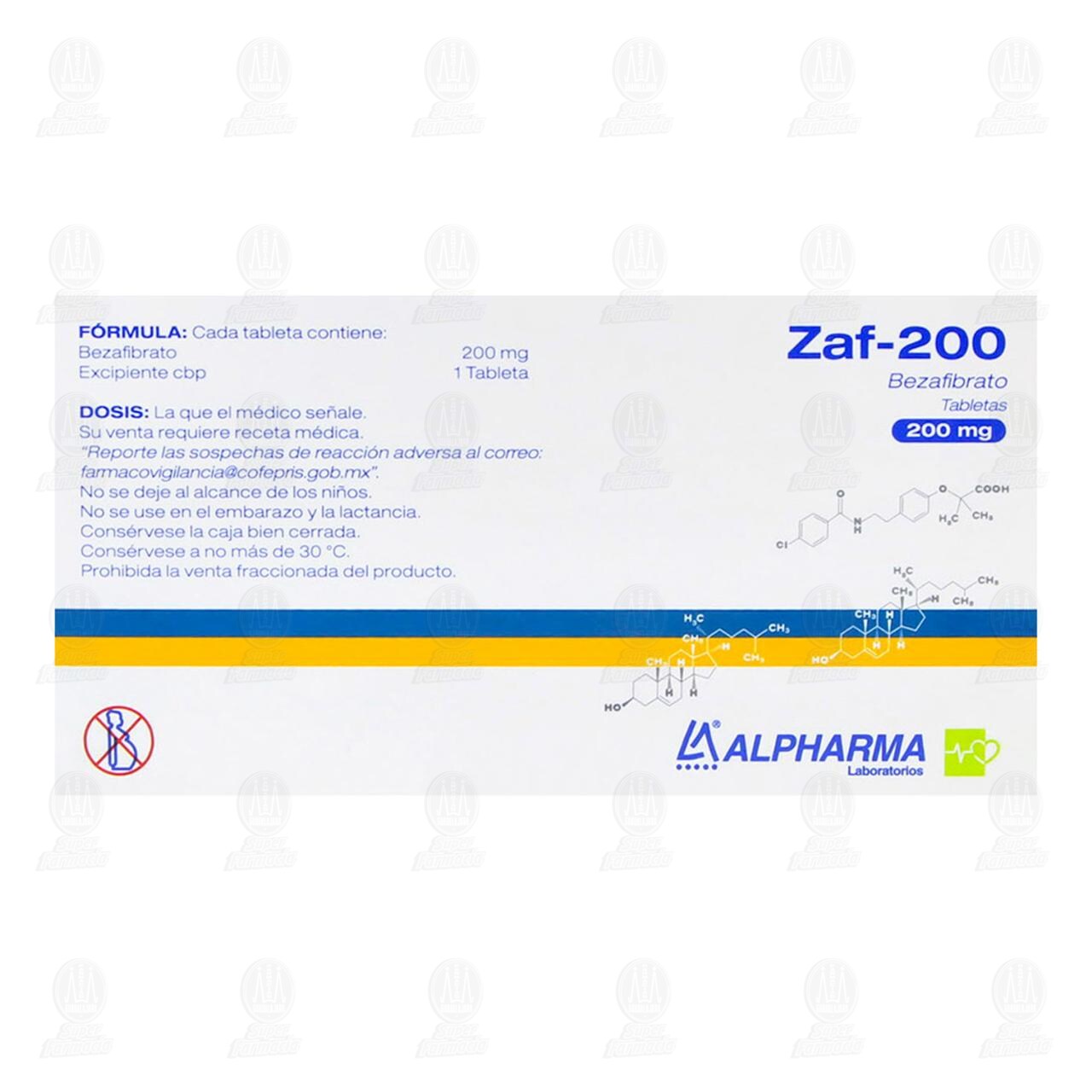 Zaf-200 200mg, 30 Tabletas. image number 2