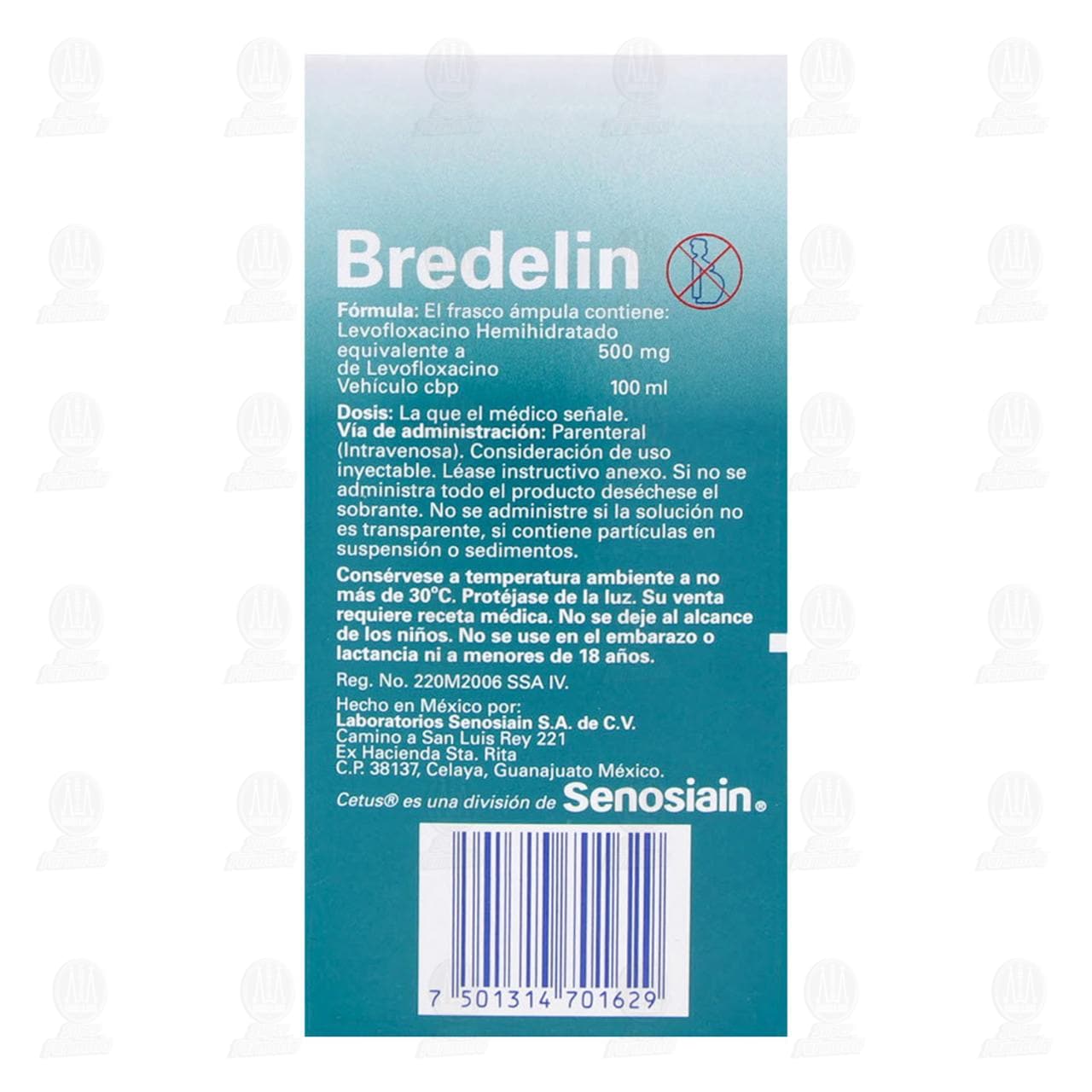 Bredelin IV 500mg/100ml Soluci&oacute;n Inyectable, 1 pz. image number 2