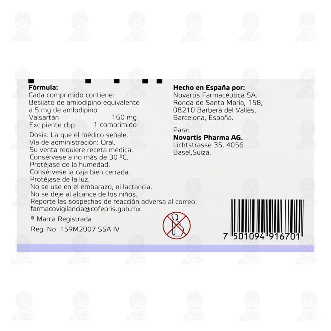 Exforge 5mg/160mg, 14 Comprimidos. image number 2