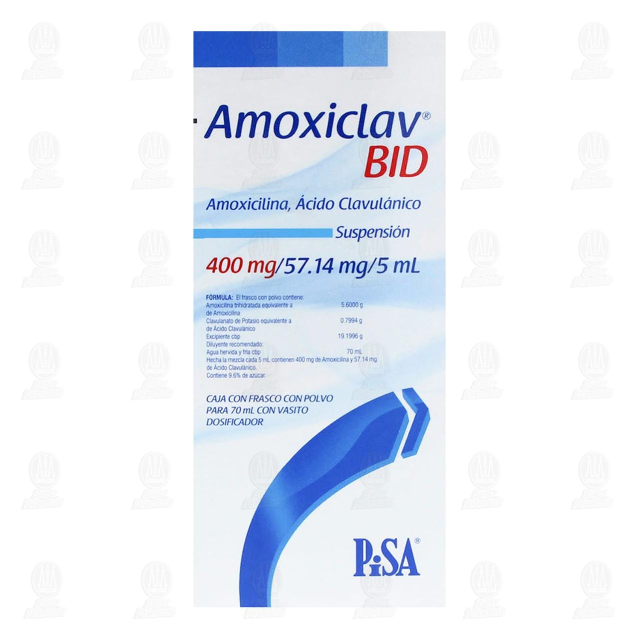 Amoxiclav BID 400mg/57.14mg/5ml, Suspensi&oacute;n 70 ml. image number 2