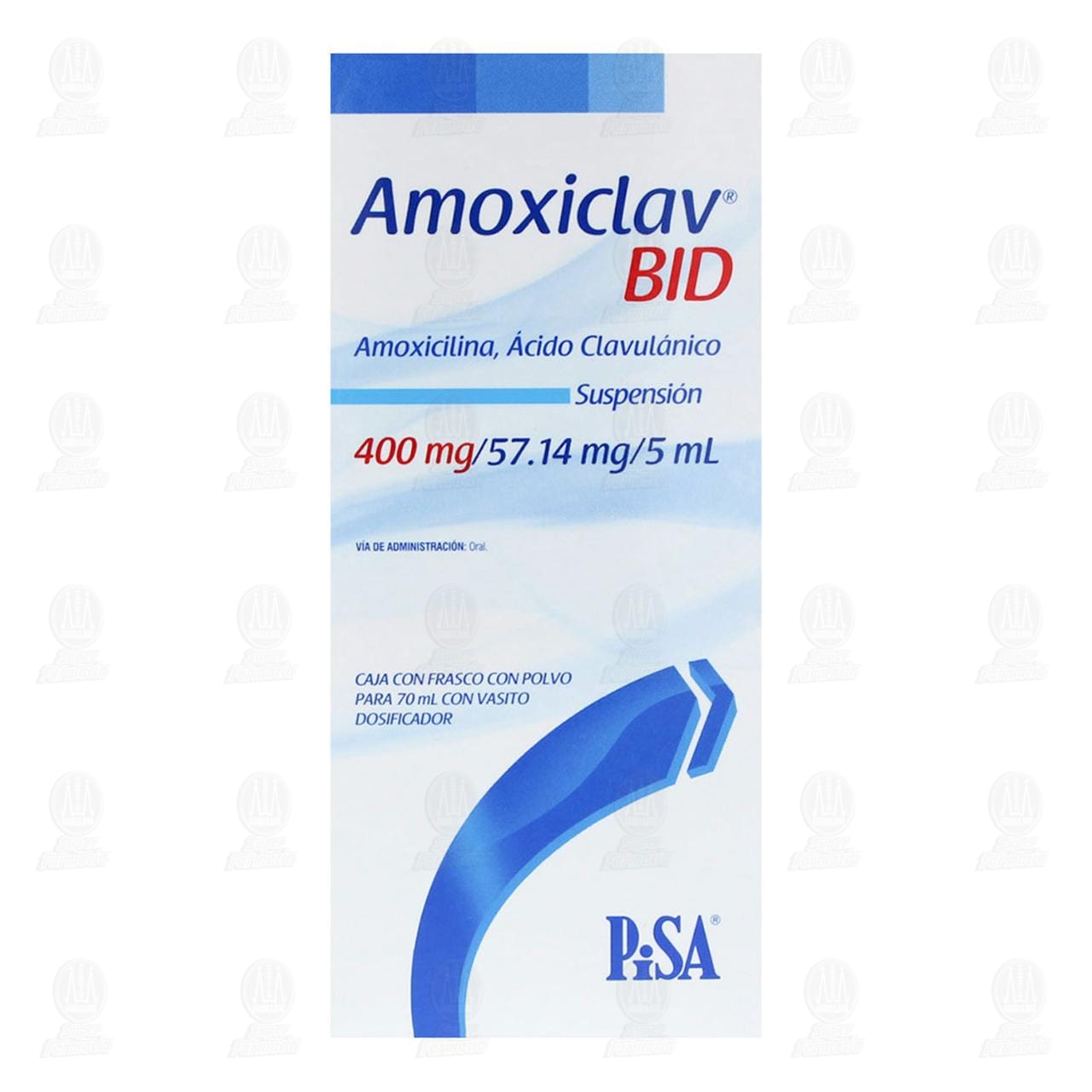 Amoxiclav BID 400mg/57.14mg/5ml, Suspensi&oacute;n 70 ml. image number 1