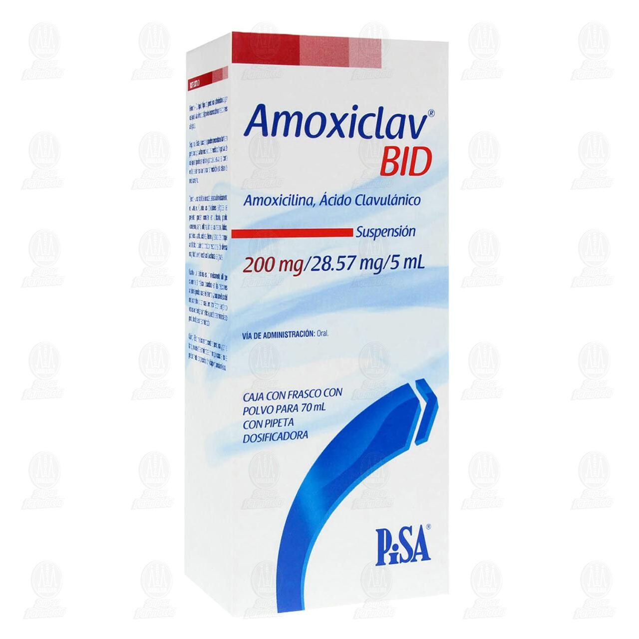 Amoxiclav BID 200mg/28.57mg/5ml Suspensi&oacute;n, 70 ml. image number 0