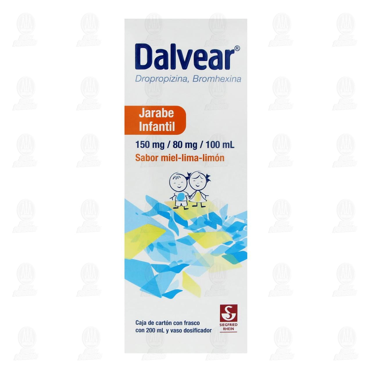 Dalvear Jarabe Infantil 150mg/80mg/100ml Sabor Miel-Lima-Lim&oacute;n, 200 ml. image number 1