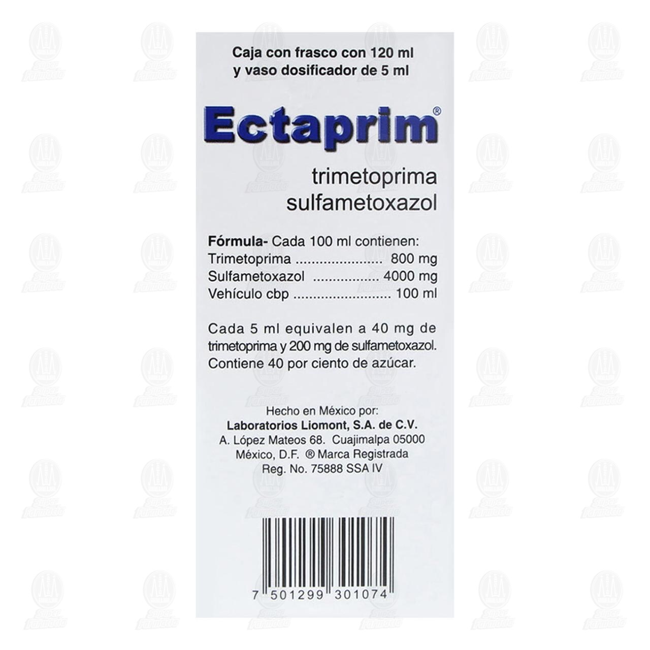 Ectaprim Suspensi&oacute;n Pedi&aacute;trico, 120 ml. image number 2