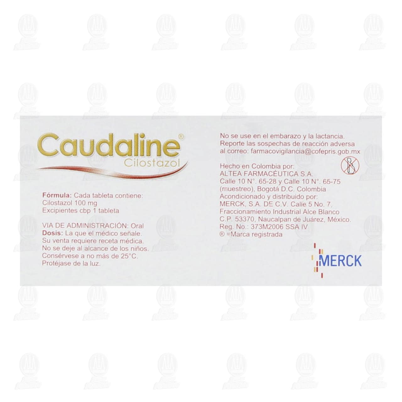 Caudaline 100 mg, 30 Tabletas. image number 2