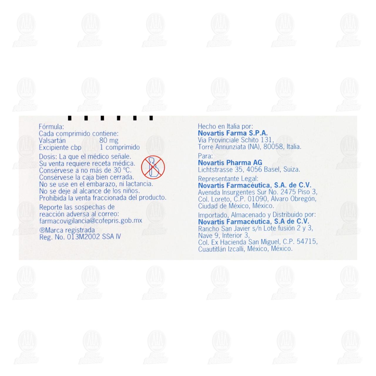 Diovan 80 mg, 30 Comprimidos. image number 2