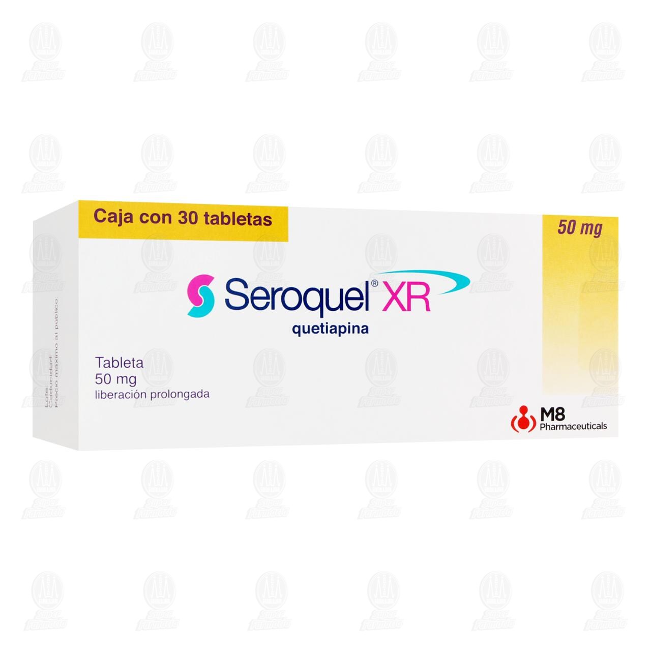 Seroquel XR 50 mg, 30 Tabletas. image number 0
