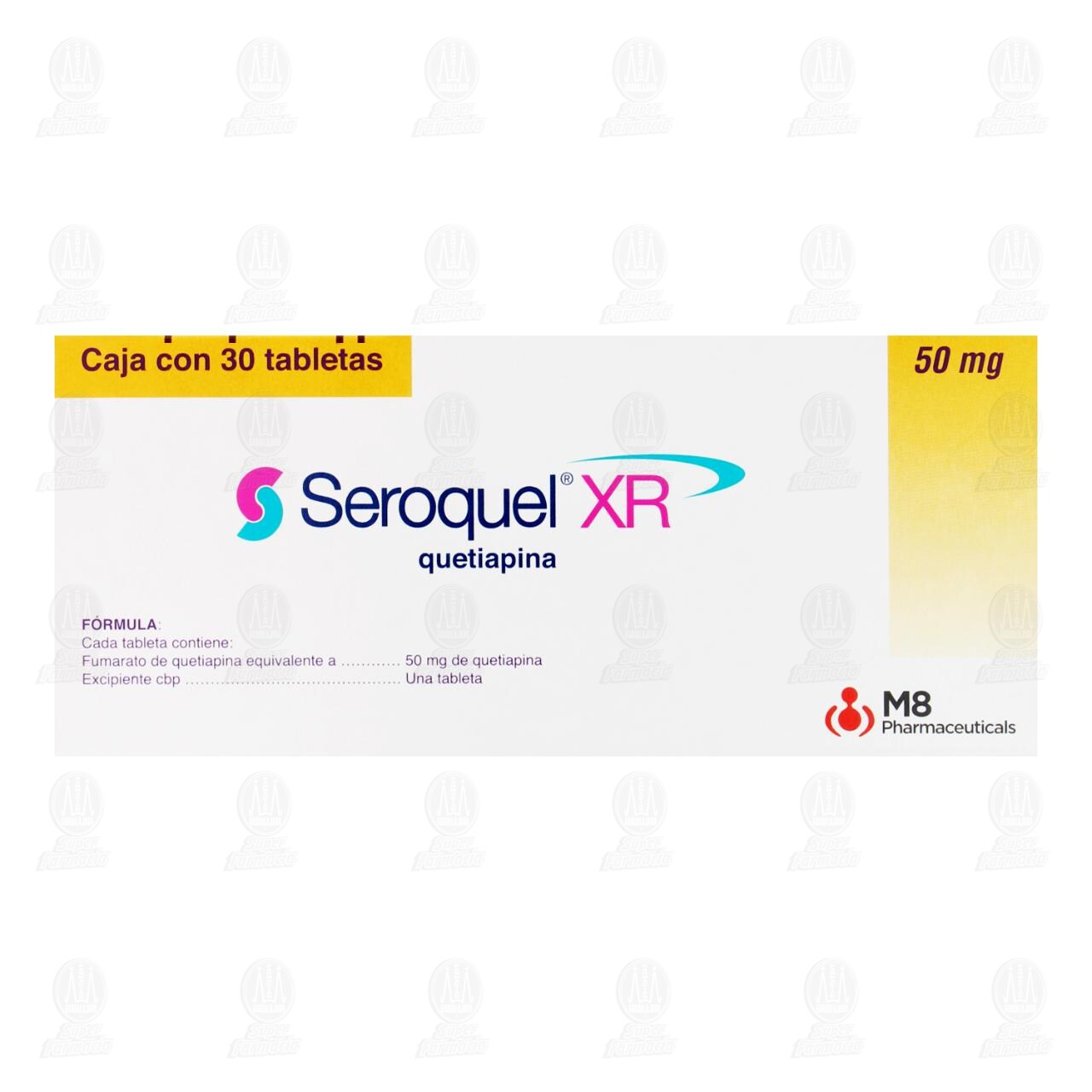 Seroquel XR 50 mg, 30 Tabletas. image number 2
