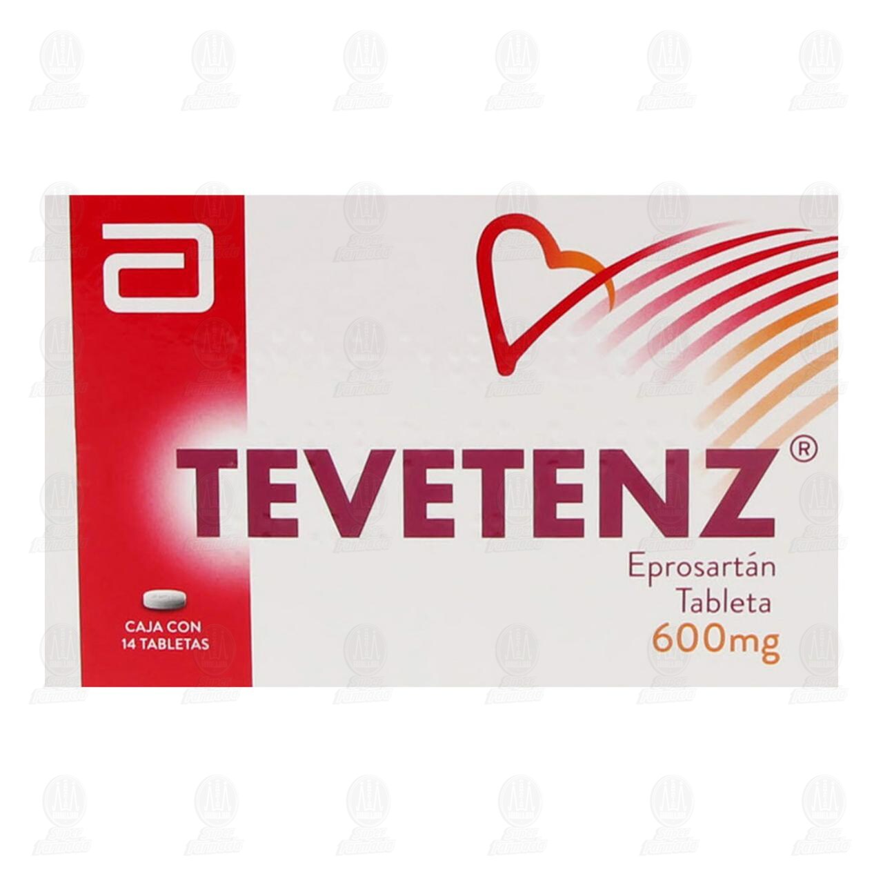 Tevetenz 600 mg, 14 Tabletas. image number 1