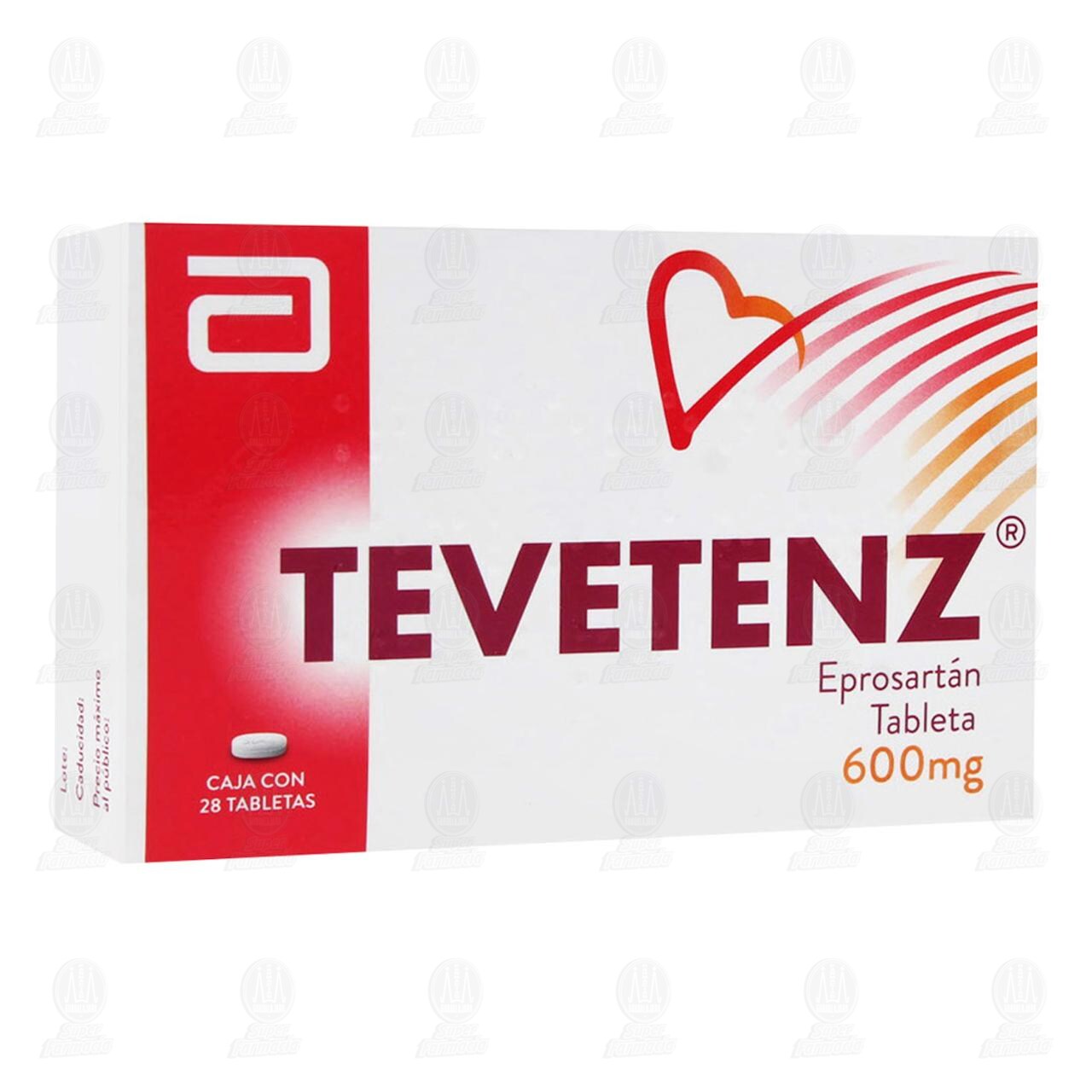 Tevetenz 600 mg, 28 Tabletas. image number 0