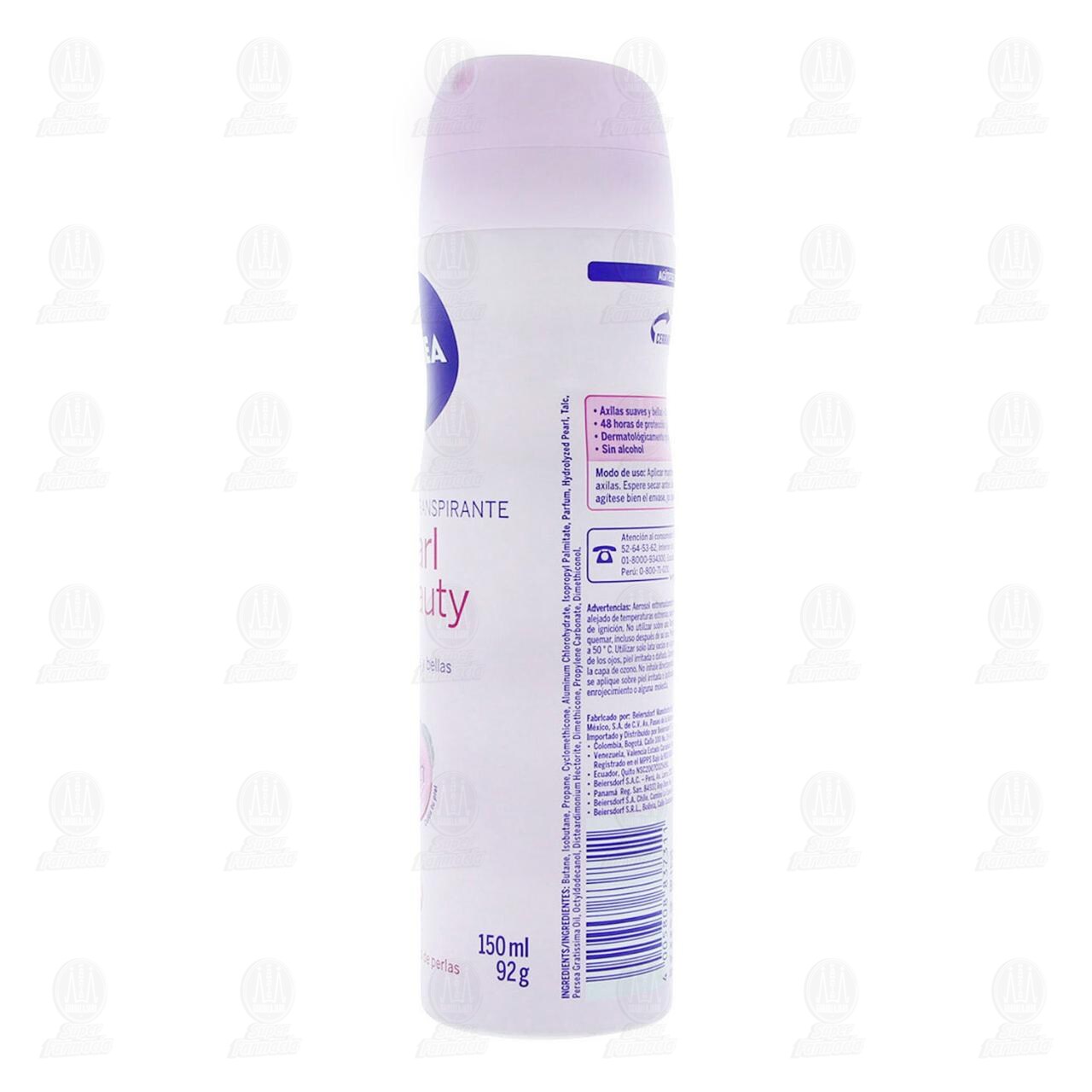 Nivea Desodorante Antitranspirante para Mujer Pearl & Beauty Spray, 150ml. image number 3