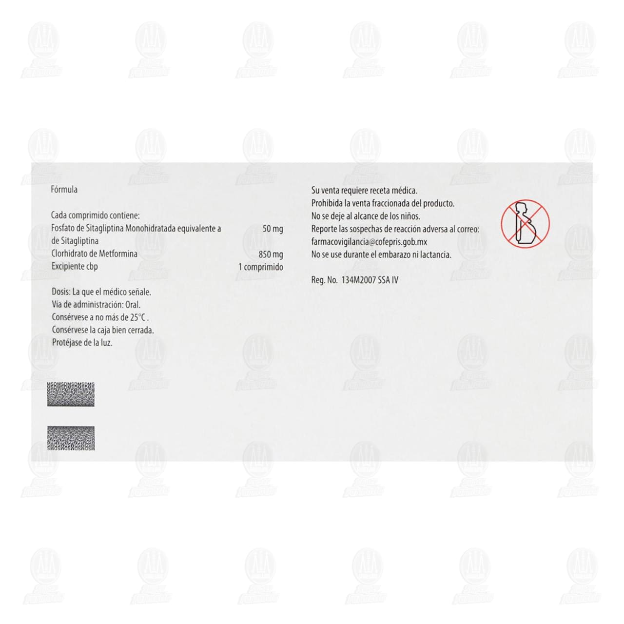 Janumet 50mg/850mg, 28 Comprimidos. image number 2