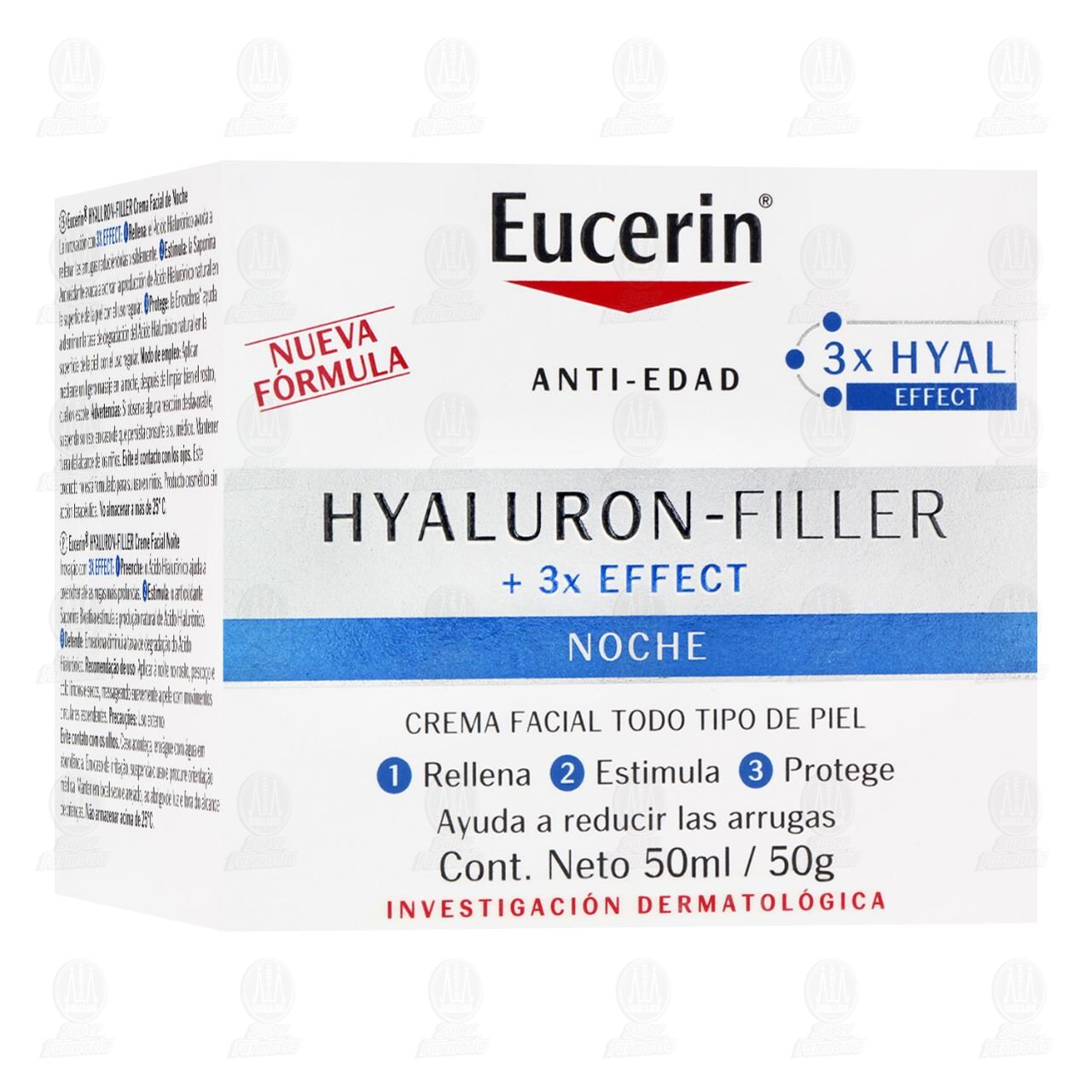 Eucerin Crema Facial de Noche Hyaluron Filler +3x Effect Todo Tipo de Piel, 50 ml. image number 0