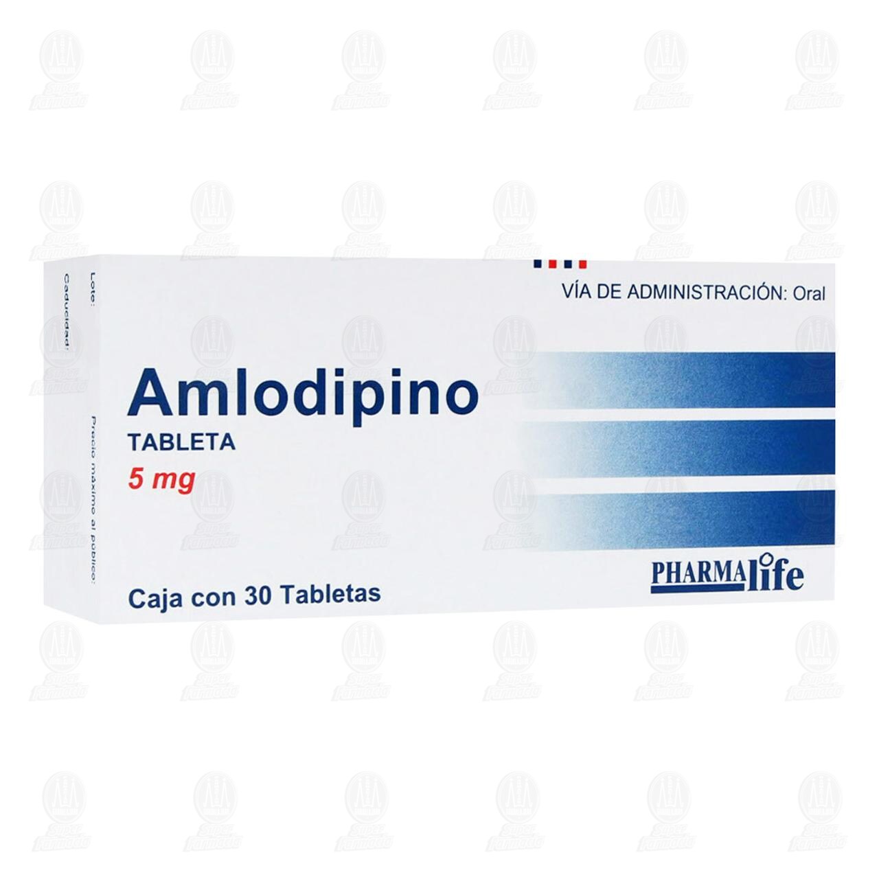 Amlodipino 5 mg, 30 Tabletas Pharmalife. image number 0