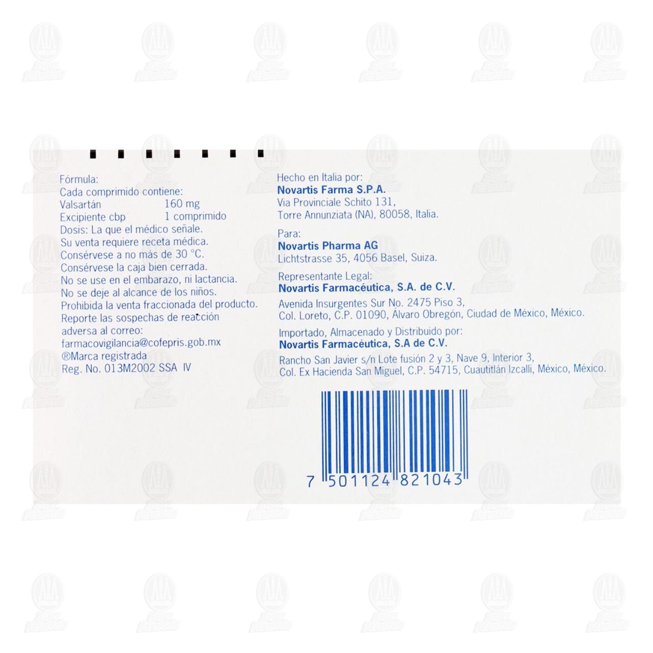 Diovan 160 mg, 30 Comprimidos. image number 2