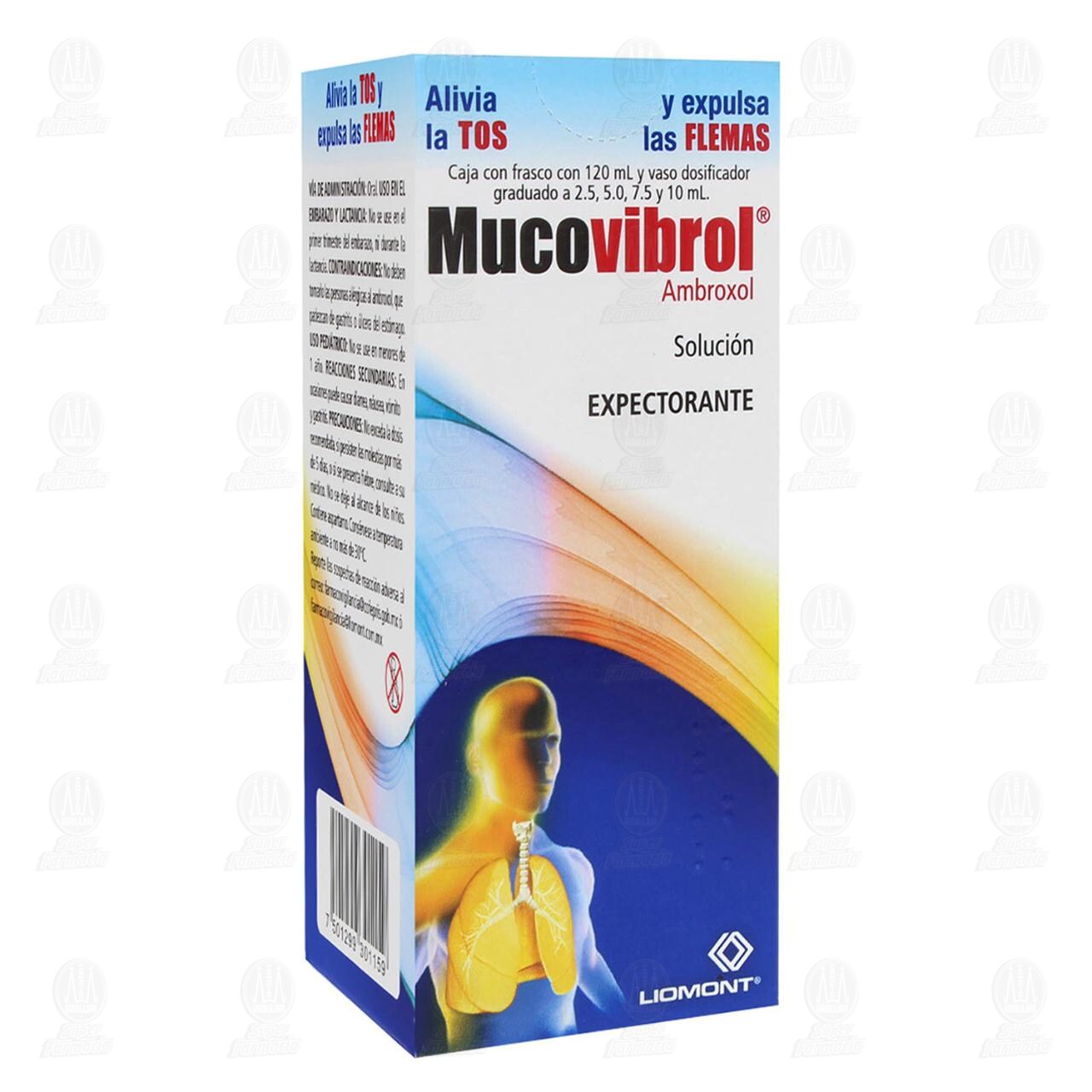 Mucovibrol Solución Expectorante, 120 ml. image number 0