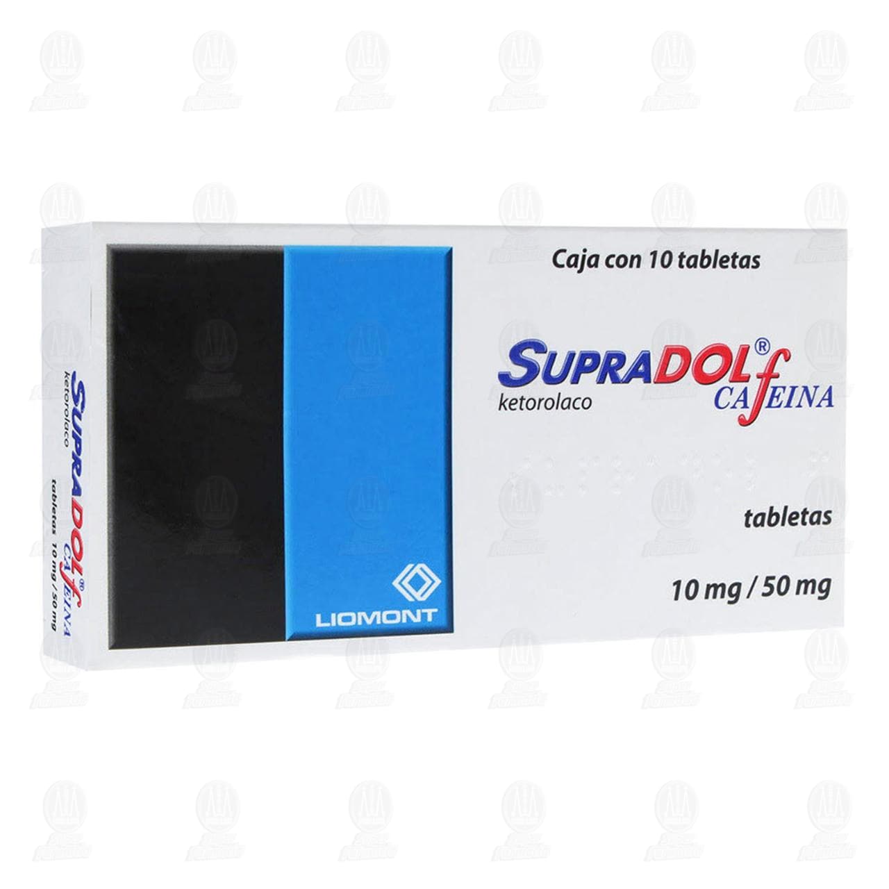 Supradol Cafe&iacute;na 10mg/50mg, 10 Tabletas. image number 0