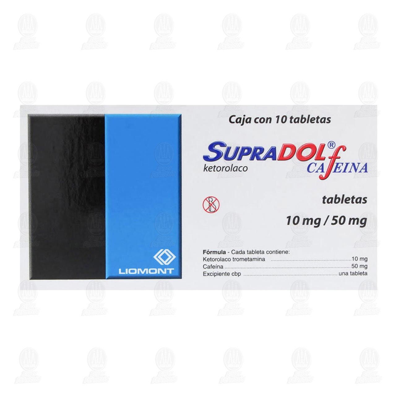 Supradol Cafe&iacute;na 10mg/50mg, 10 Tabletas. image number 2