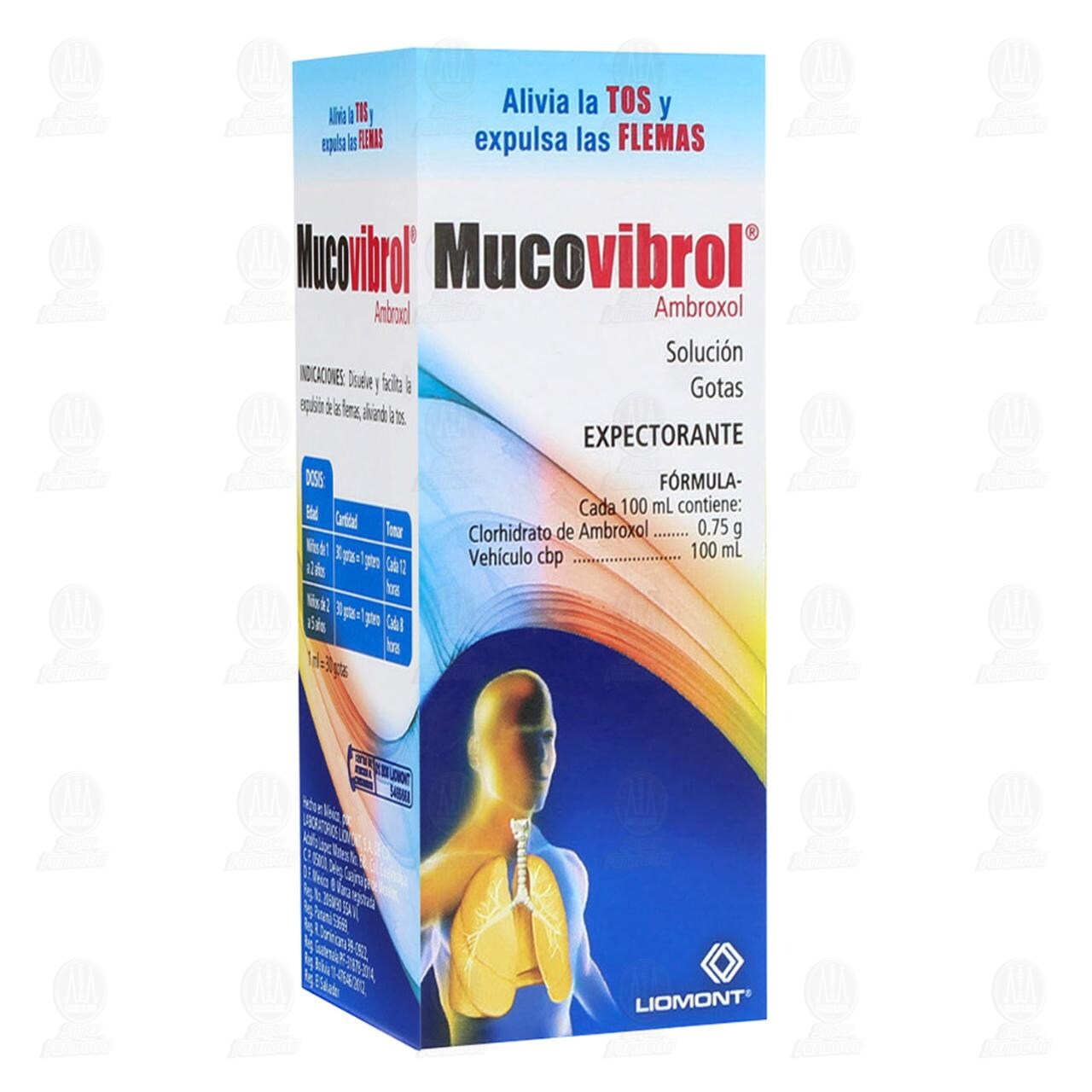 Mucovibrol Soluci&oacute;n Gotas, 0.75 gr 100 ml. image number 0