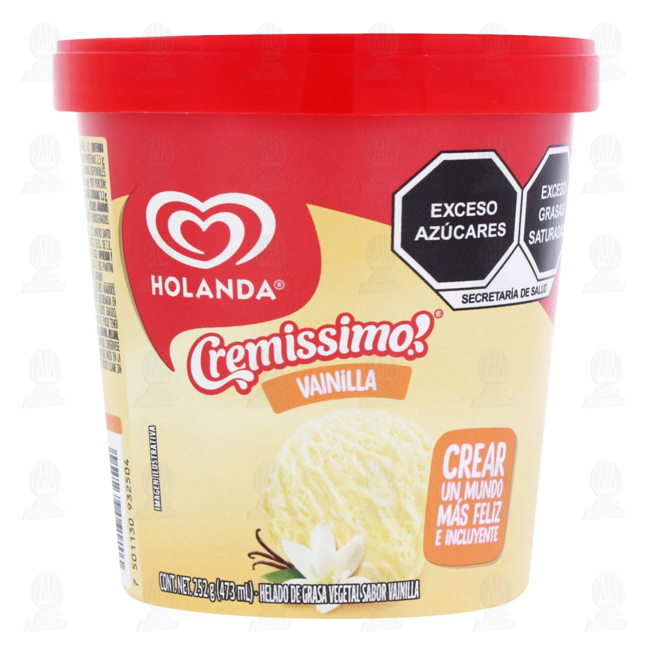 Helado Holanda Cremissimo Vainilla, 473 ml. image number 1