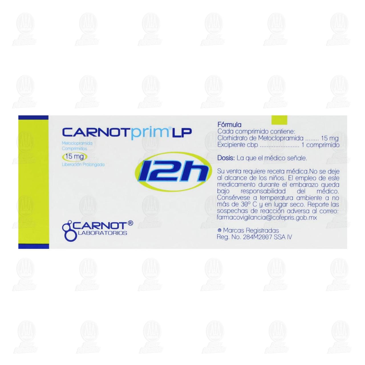 Carnotprim LP 12h 15 mg, 20 Comprimidos. image number 2