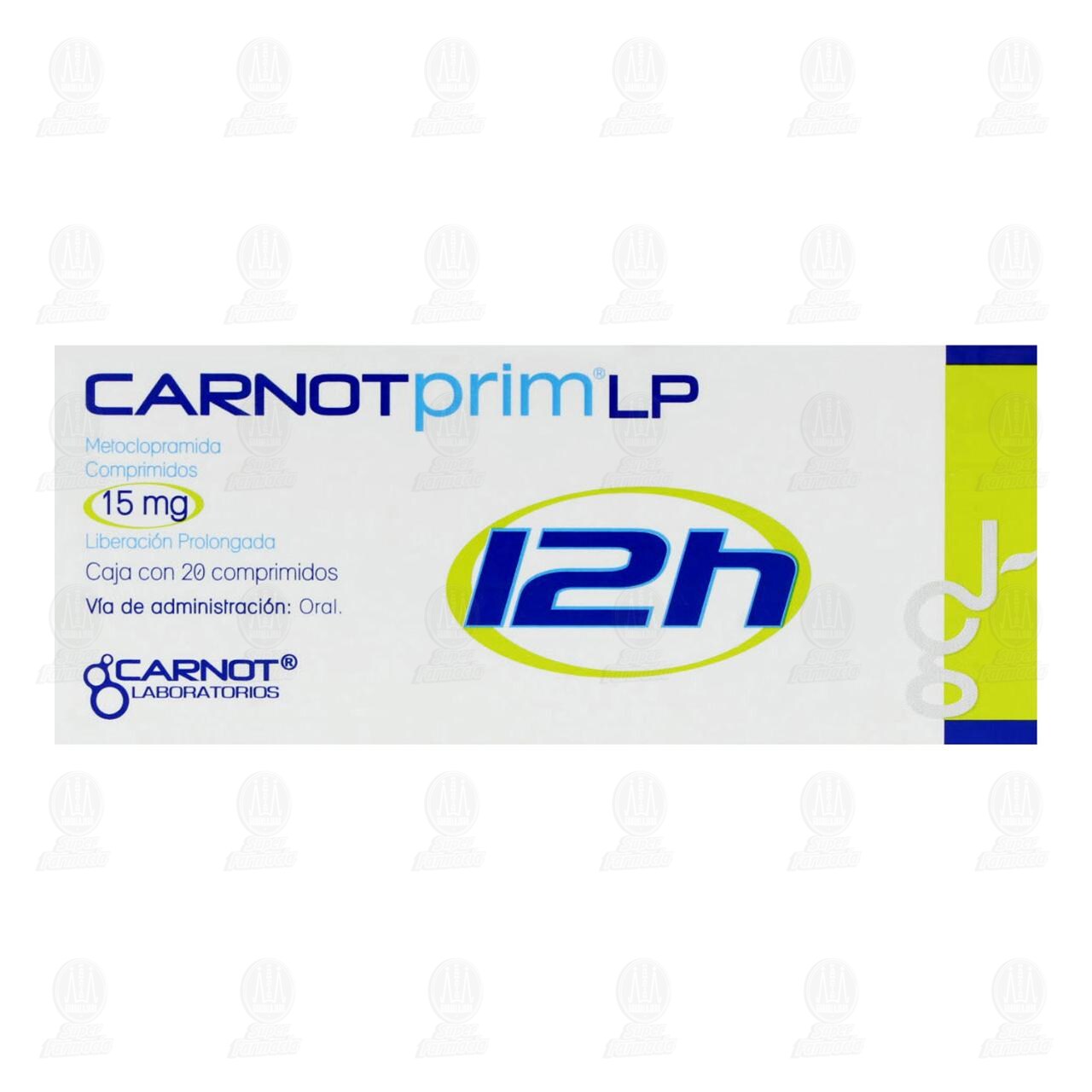 Carnotprim LP 12h 15 mg, 20 Comprimidos. image number 1