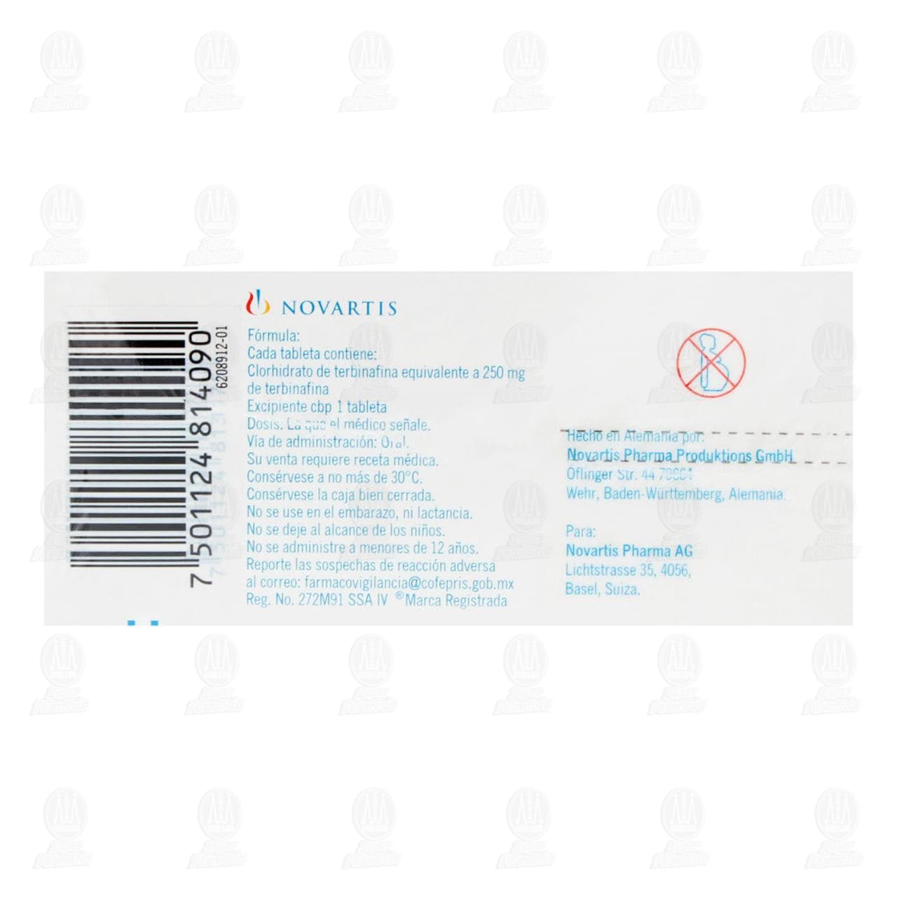 Pack Lamisil 250 mg, 3 Cajas con 30 Comprimidos c/u. image number 2