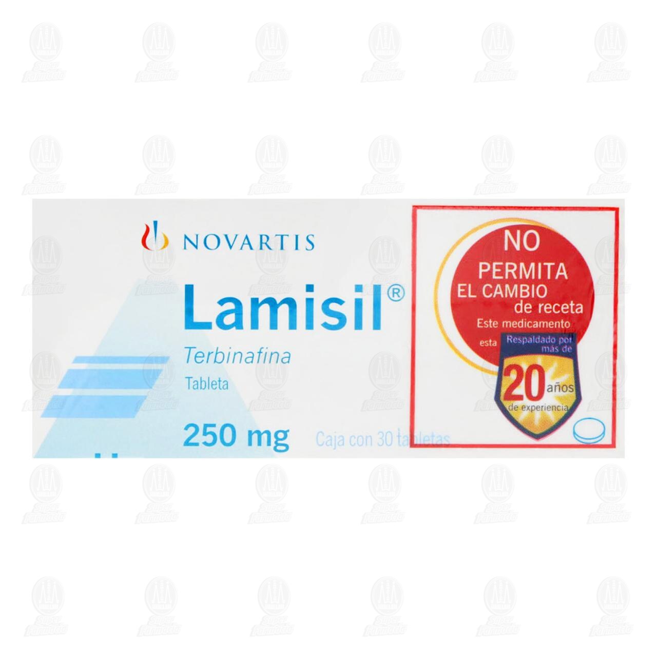 Pack Lamisil 250 mg, 3 Cajas con 30 Comprimidos c/u. image number 1