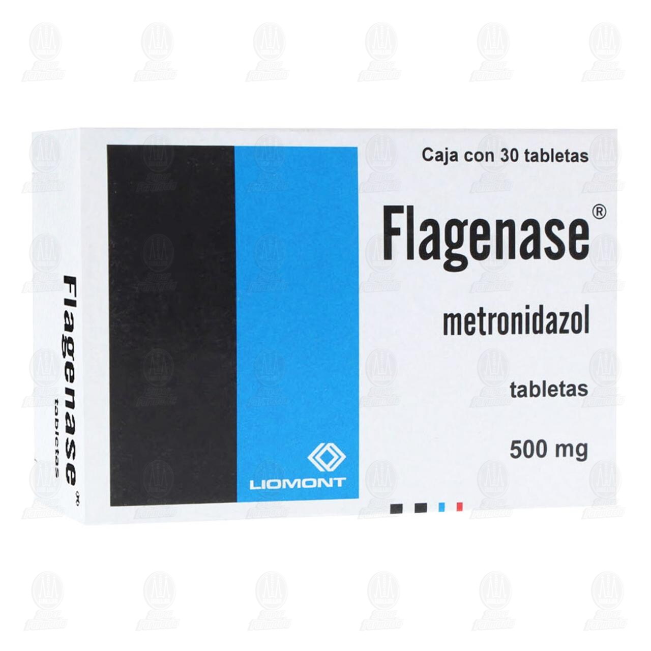 Flagenase 500 mg, 30 Tabletas.