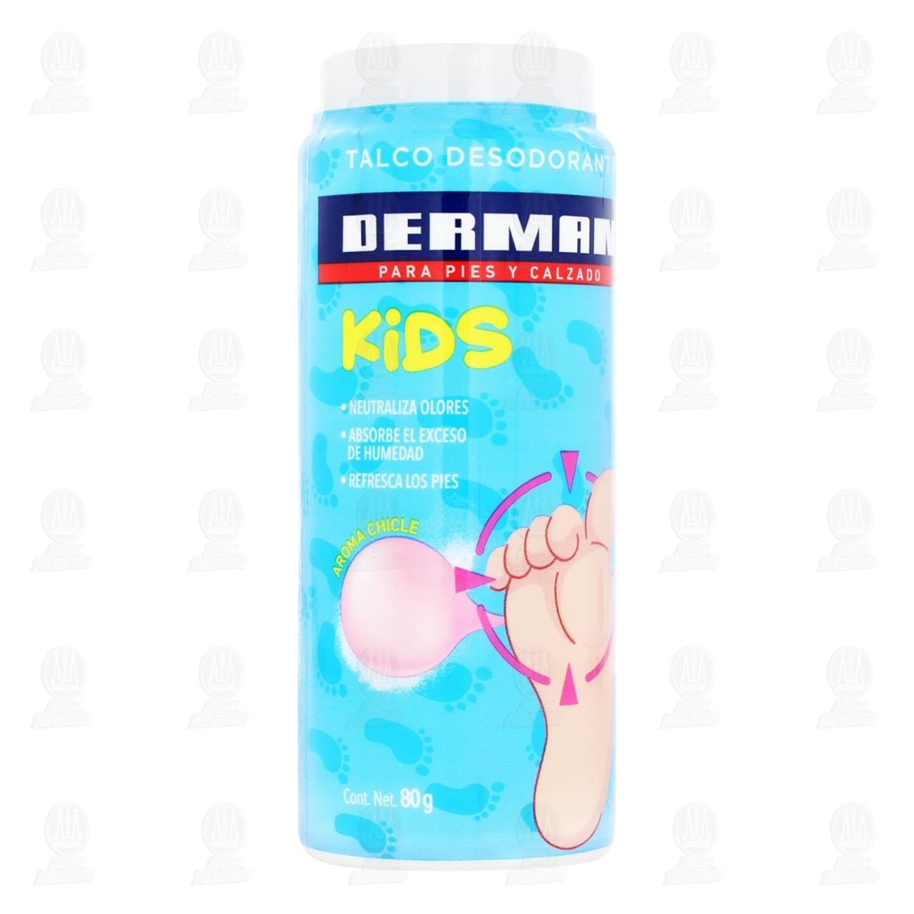 Imagen para Talco Desodorante Derman Kids Aroma Chicle, 80 gr.