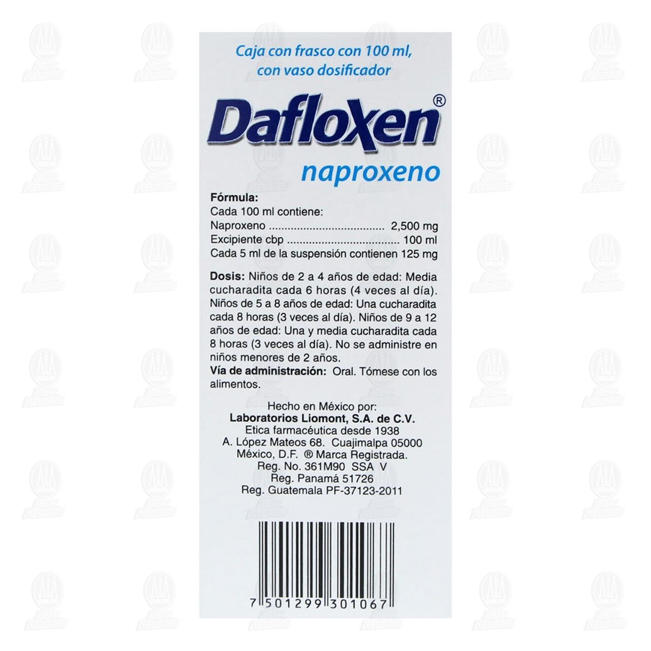 Dafloxen Suspensión, 100 ml. image number 3
