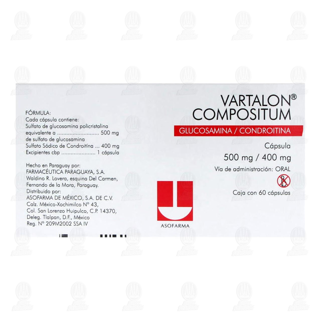 Vartalon Compositum 500mg/400mg, 60 C&aacute;psulas. image number 2