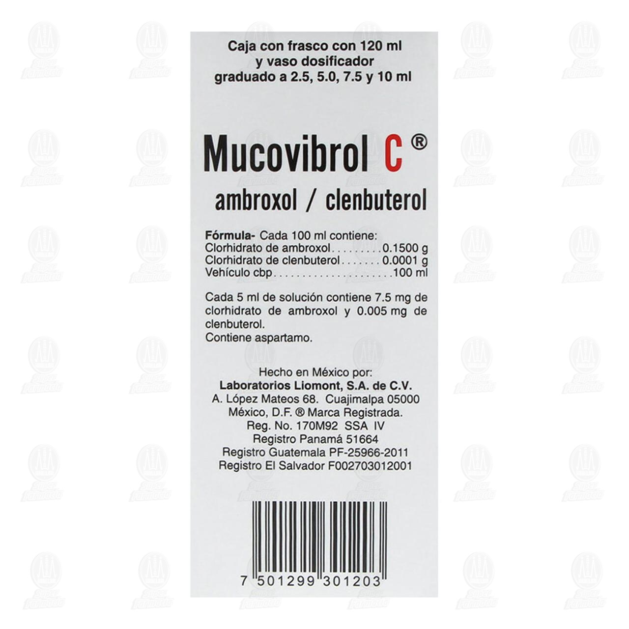 Mucovibrol C Soluci&oacute;n 0.15gr/0.0001gr, 120 ml. image number 2
