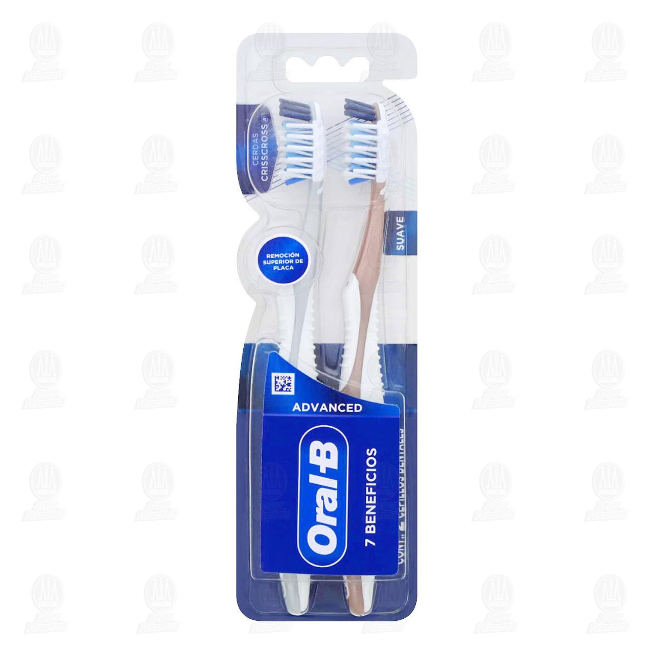 Cepillo Dental Oral-B Advanced 7 Beneficios, 2 pzas.