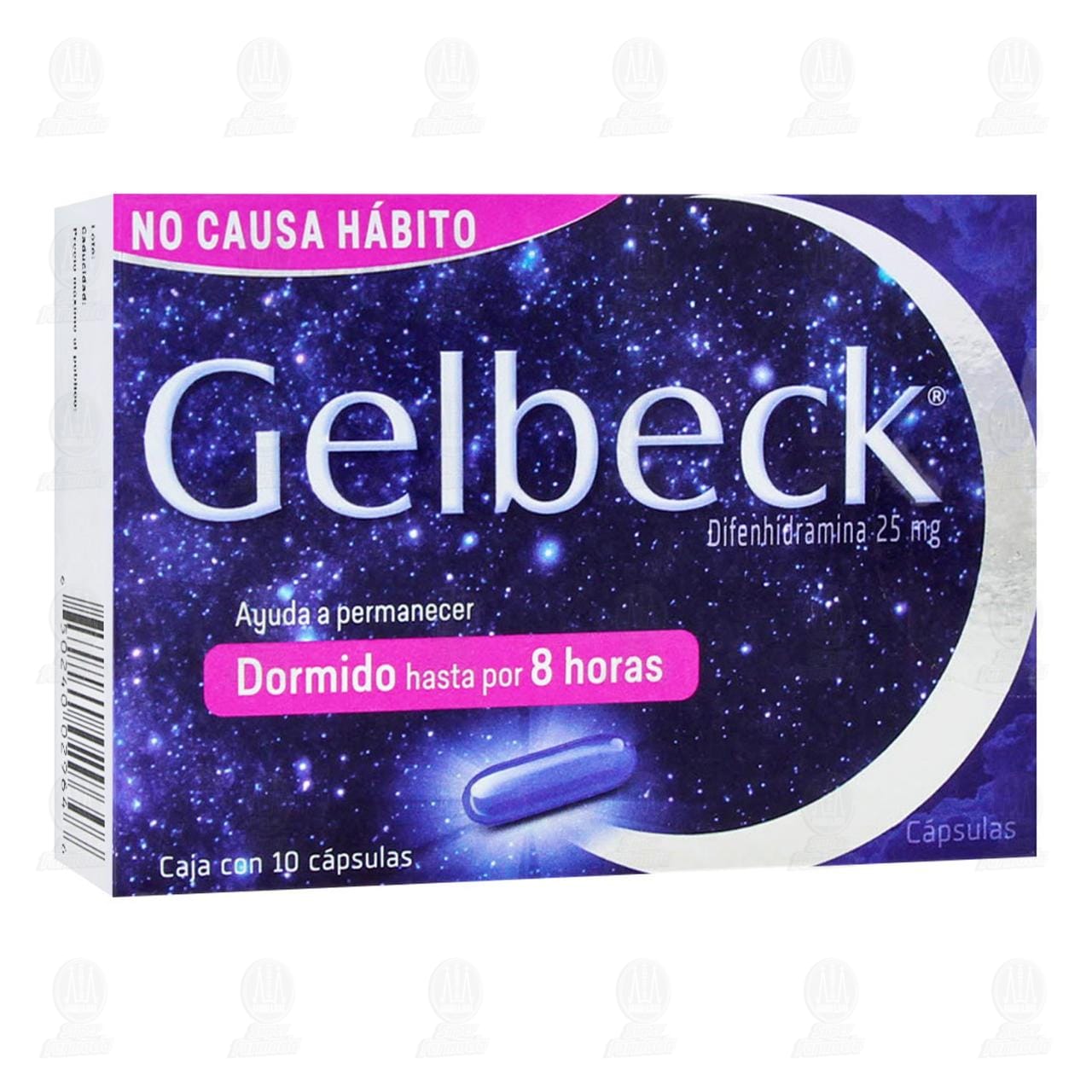 Imagen para Gelbeck 25 mg, 10 Cápsulas.