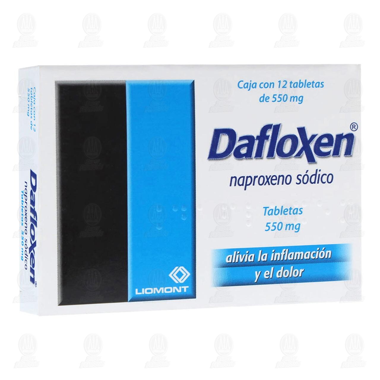 Dafloxen 550 mg, 12 Tabletas. image number 0