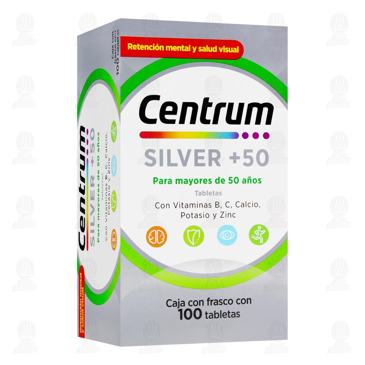 Centrum Silver +50, 100 Tabletas.