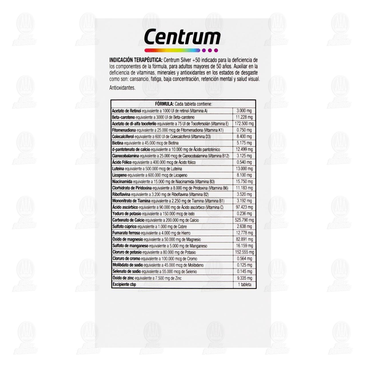 Centrum Silver +50, 100 Tabletas. image number 2