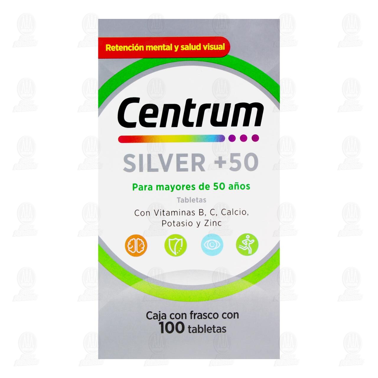 Centrum Silver +50, 100 Tabletas. image number 1