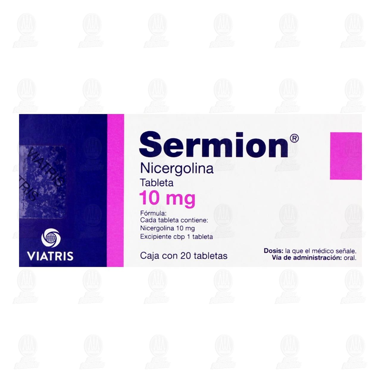 Sermion 10 mg, 20 Tabletas. image number 1