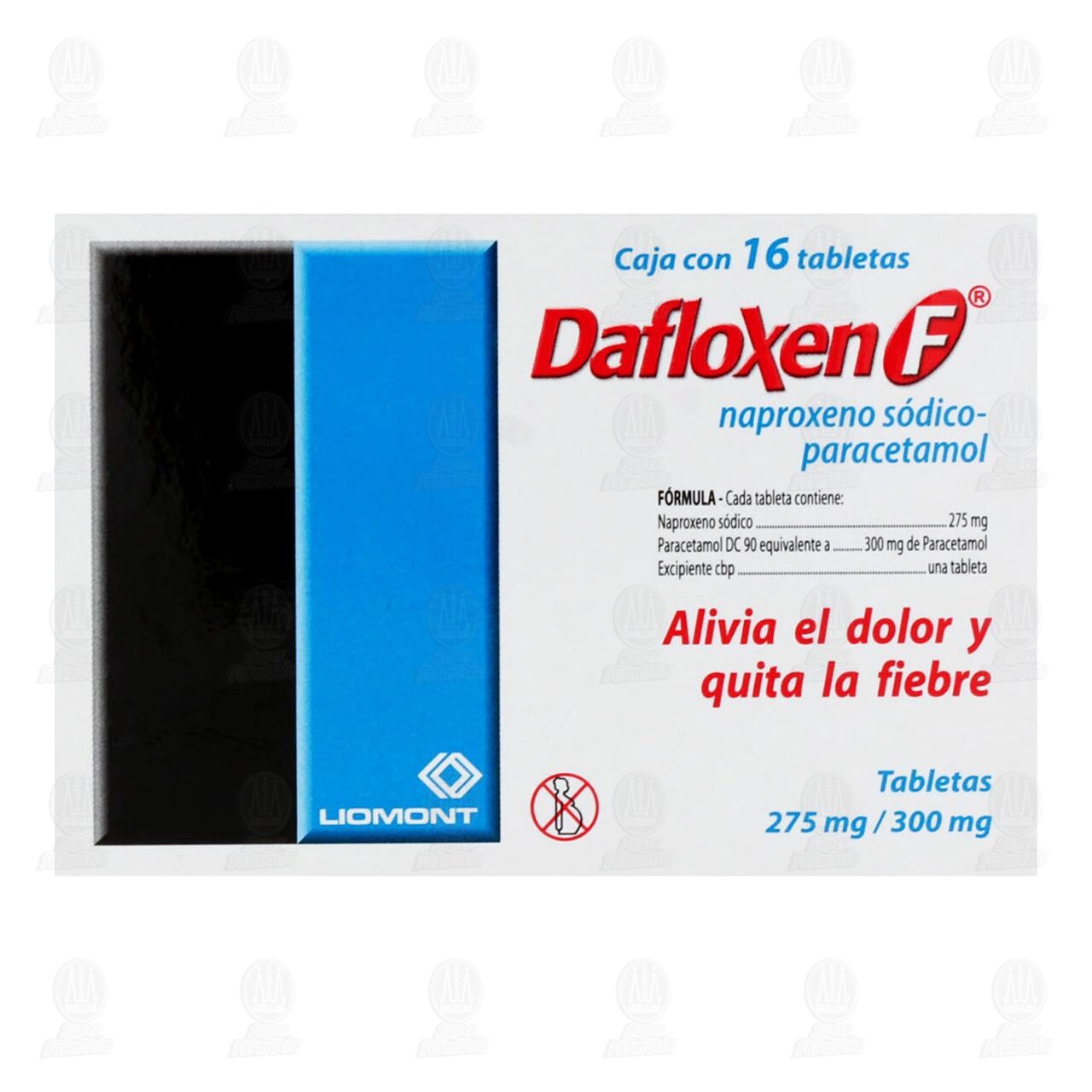 Dafloxen F 275mg/300mg, 16 Tabletas. image number 2