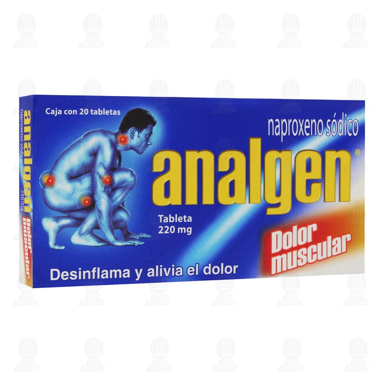 Analgen 220 mg, 20 Tabletas. image number 0