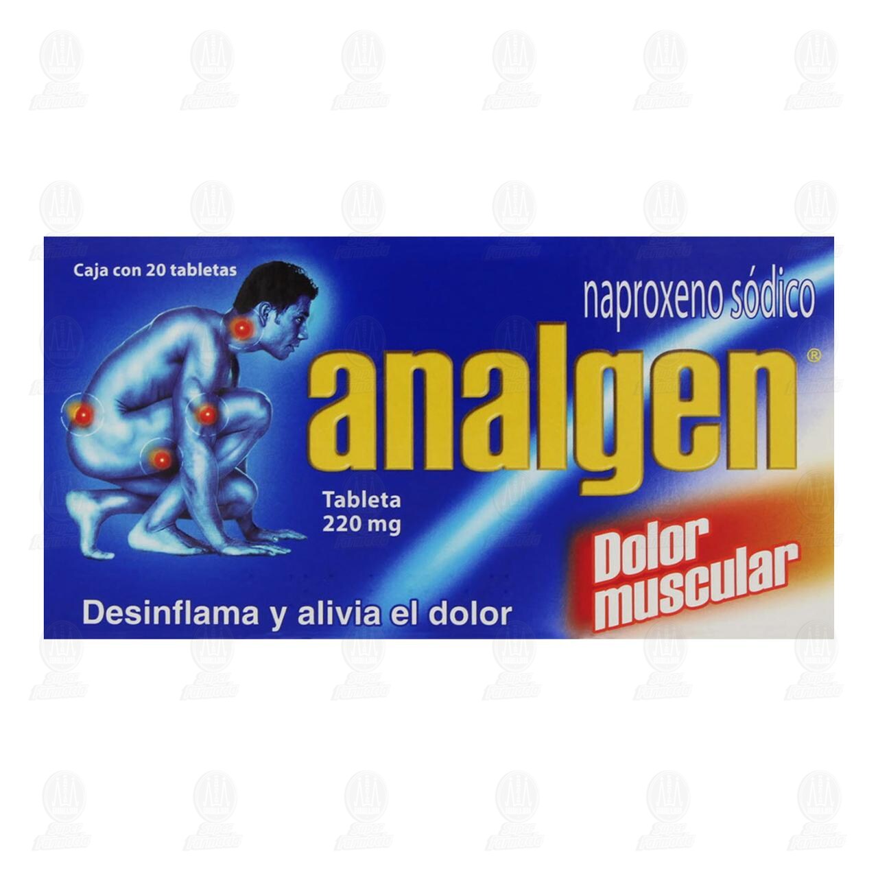 Analgen 220 mg, 20 Tabletas. image number 1