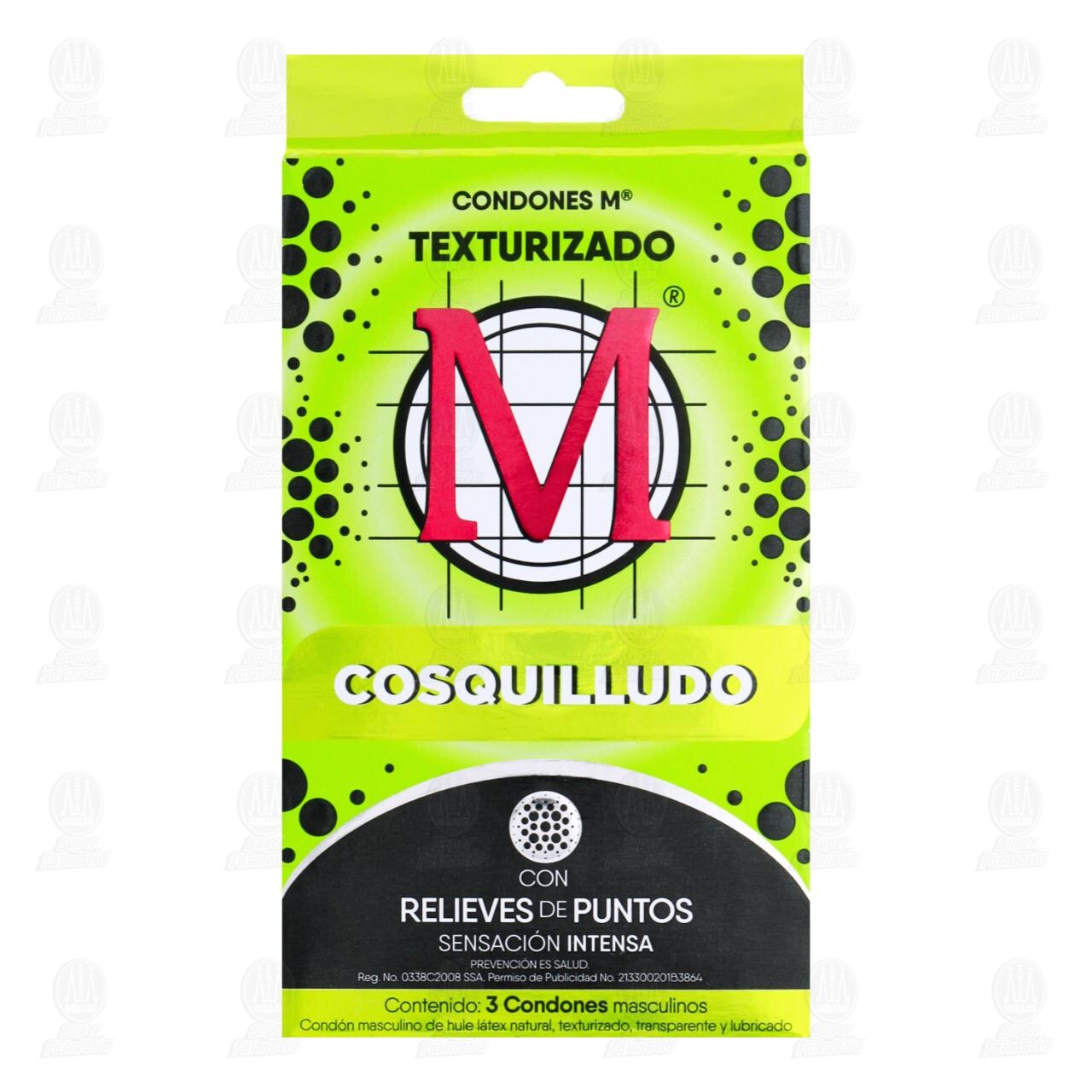 M Texturizado Preservativos, 3 pzas.